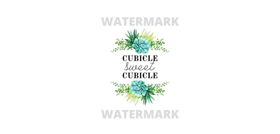 Cubicle Sweet Cubicle, Succulent Printable Wall Art, 8x10, Decor for ...