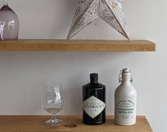 Rustic Floating Shelves Hand Crafted  Solid Wood BIRCHOVER FURNITURE 20cm Depth 2.5cm Thickness