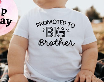 Promoted to Big Brother Shirt, Cute Announcement Big Brother Toddler Shirt, New Brother Shirt, Announcement Shirt, Big Brother Gift