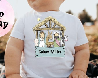 Custom Christian Baby Onesie®, Religious Toddler Shirt, Religious Baby Onesie®, Christmas Baby Outfit, Baby 1st Christmas, Christmas Onesie®