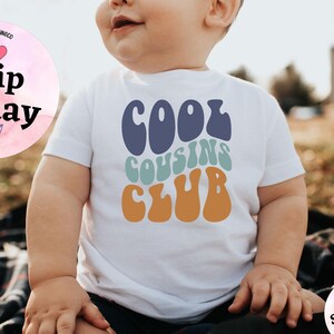 Cool Cousin Club Onesie®, Cousin Baby Bodysuit, Boho Retro Bodysuit, Cousin Crew Shirts for Kids, Retro Cousin Bodysuit, New Cousin