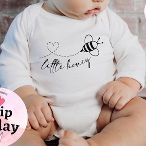 Little Honey Onesie®, Bee Onesie®, New Baby Bodysuit, Cute Bumble Bee Onesie®, Baby Bee Onesie®, Cute Baby Onesie®, Cute Bumblebee Bodysuit