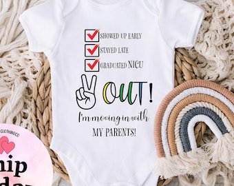 Picked My Own Due Date, Going Home Onesie®, NICU Baby Onesie®, Rainbow Baby, NICU Baby, Rainbow Baby Bodysuit, Going Home Outfit, Going Home