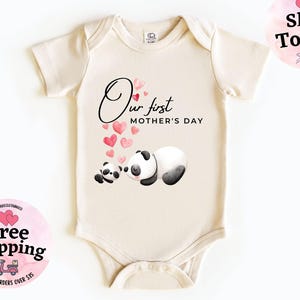 Our First Mother&#39;s Day Bodysuit, Mother&#39;s Day Toddler Shirt, Happy First Mothers Day Baby Onesie®, New Baby Gift, Baby Shower Gift