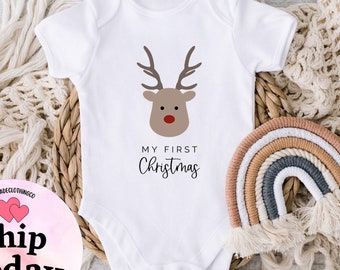First Christmas Baby, Christmas Baby Outfit, Baby Holiday Outift, Christmas Onesie®, Christmas Bodysuit, First Christmas Baby Outfit