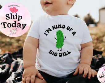 I'm Kind Of A Big Dill Onesie®, Baby Cute Onesies®, Baby Shower Gifts, Cute Pickle Baby Onesie®, Funny Baby Clothes, Funny Onesies®