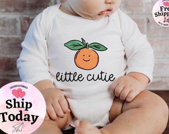 Little Cutie Baby Onesie®, Cute Fruit Natural Baby Onesie®, Orange Baby Outfit, Newborn Outfit, Cute Little Orange Onesie®, Baby Shower Gift