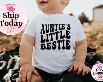 Auntie's Bestie Baby Onesie®, Gift From Aunt, I Love My Aunt, Cute Auntie Shirt, Auntie's Bestie Toddler Shirt, Gift From Aunt, Aunt Reveal