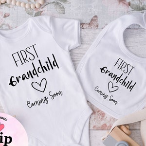 First Greandchild Onesie®®,First Grandbaby, Baby Announcement Onesie®®, Grandparents Onesie®®, Pregnancy Announcement, Baby Shower Gift