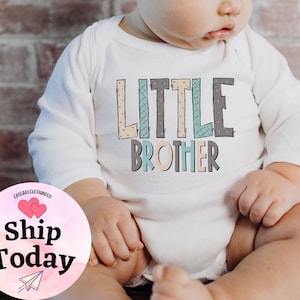 Little Brother Onesie Cute Vintage Bodysuit Natural Little Brother Baby Onesie Little Brother Baby Onesie Little Brother Gift Etsy