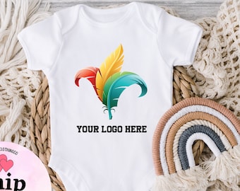 Custom Text Logo Onesie®, Personilazed baby Bodysuit, Custom Name Baby Onesie®, Custom Logo Baby Clothes, Custom Baby Onesie®, Custom photo