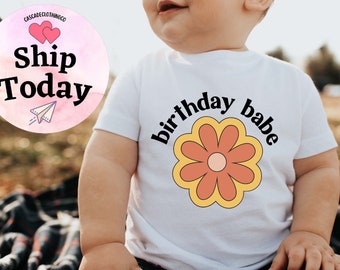 Birthday Babe Onesie®, Daisy Bithday Babe Bodysuit, Birthday Babe Toddler Tshirt, Baby Girl Birthday Onesie®, First Birthday Bodysuit