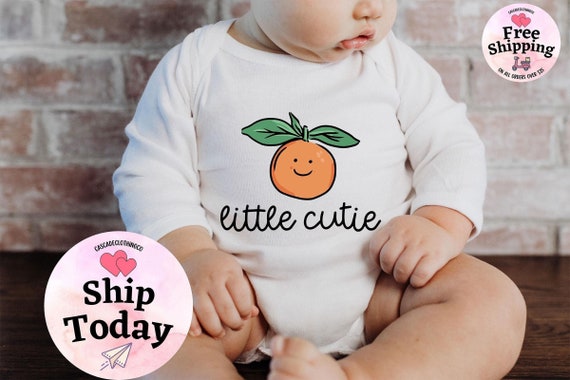 Little Cutie Baby Onesie®, Cute Fruit Natural Baby Onesie®, Orange Baby Outfit, Newborn Outfit, Cute Little Orange Onesie®, Baby Shower Gift