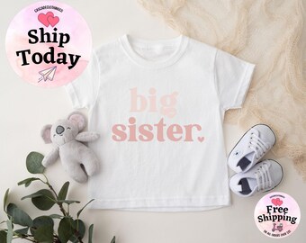 Big Sister Toddler Shirt, Big Sis Tee, Cute New Big Sister Gift, Big Sis, Cute Announcement Kids Shirt, Baby Announcement, Big Sister Gift