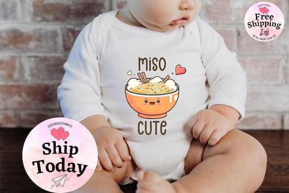 Miso Cute Onesie®, Baby Shower Gift, Cute Baby Onesies®, Newborn, Unisex Baby Clothes, Baby Shower Gift, Unisex Baby Clothes, Hipster Baby