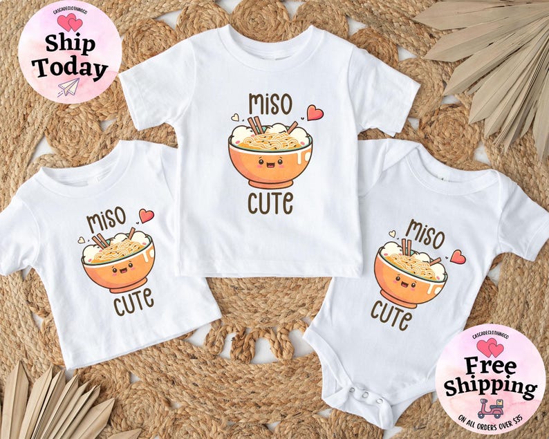 Miso Cute Onesie®, Baby Shower Gift, Cute Baby Onesies®, Newborn, Unisex Baby Clothes, Baby Shower Gift, Unisex Baby Clothes, Hipster Baby image 2