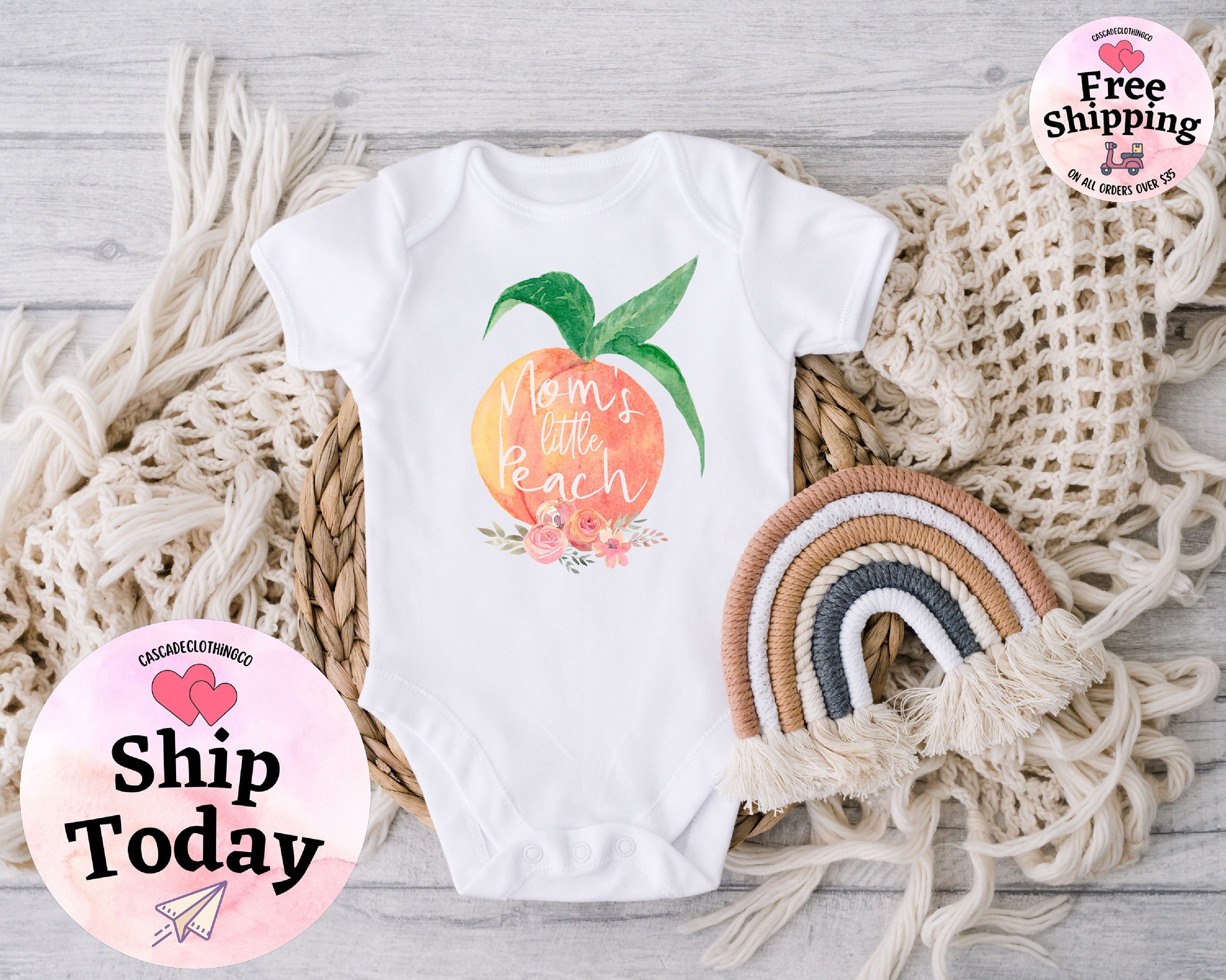 Baby clothes with peaches clearance