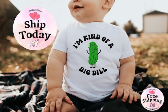 I'm Kind Of A Big Dill Onesie®, Baby Cute Onesies®, Baby Shower Gifts, Cute Pickle Baby Onesie®, Funny Baby Clothes, Funny Onesies®