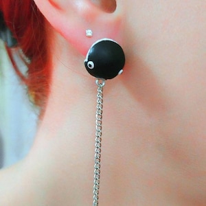 Super Mario Chomp Chain Earrings