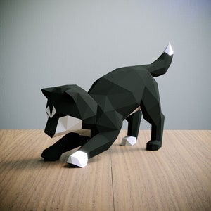 Yona DIY Shiba INU Papercraft Kit, Abstract Low Poly 3D Origami Puzzle for Home Decor, Artwork, and Gifts