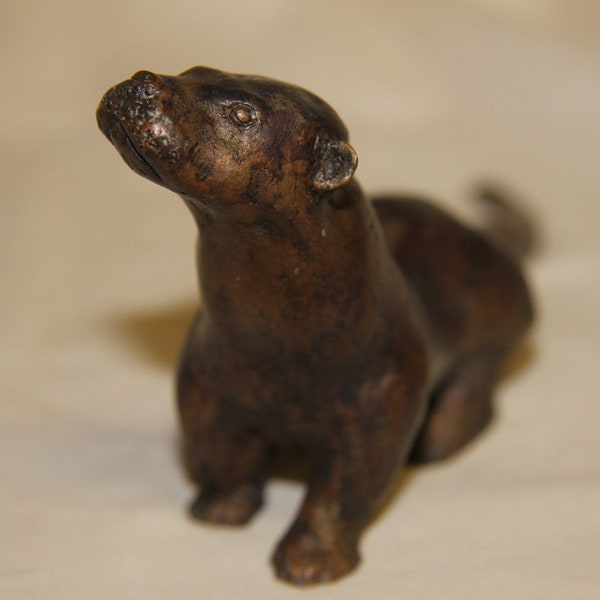 Loutre "bronze d'art animalier,sculpture originale signée LE CANN, bronze numéroté, artiste Francais coté Drouot et Artprice