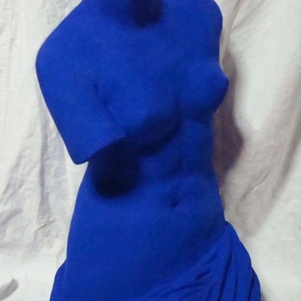 Venus de  Milo bleu,stuccoplatre bleu  , buste femme , sculpture contemporaine, statue