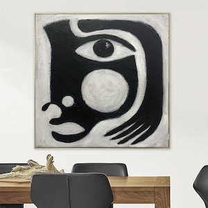 Black and White Abstract Eye Face Painting