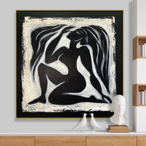 Large Art Work Human-Like Figures Human Silhouette Art Humans Painting Figurative Painting Abstract Art Work