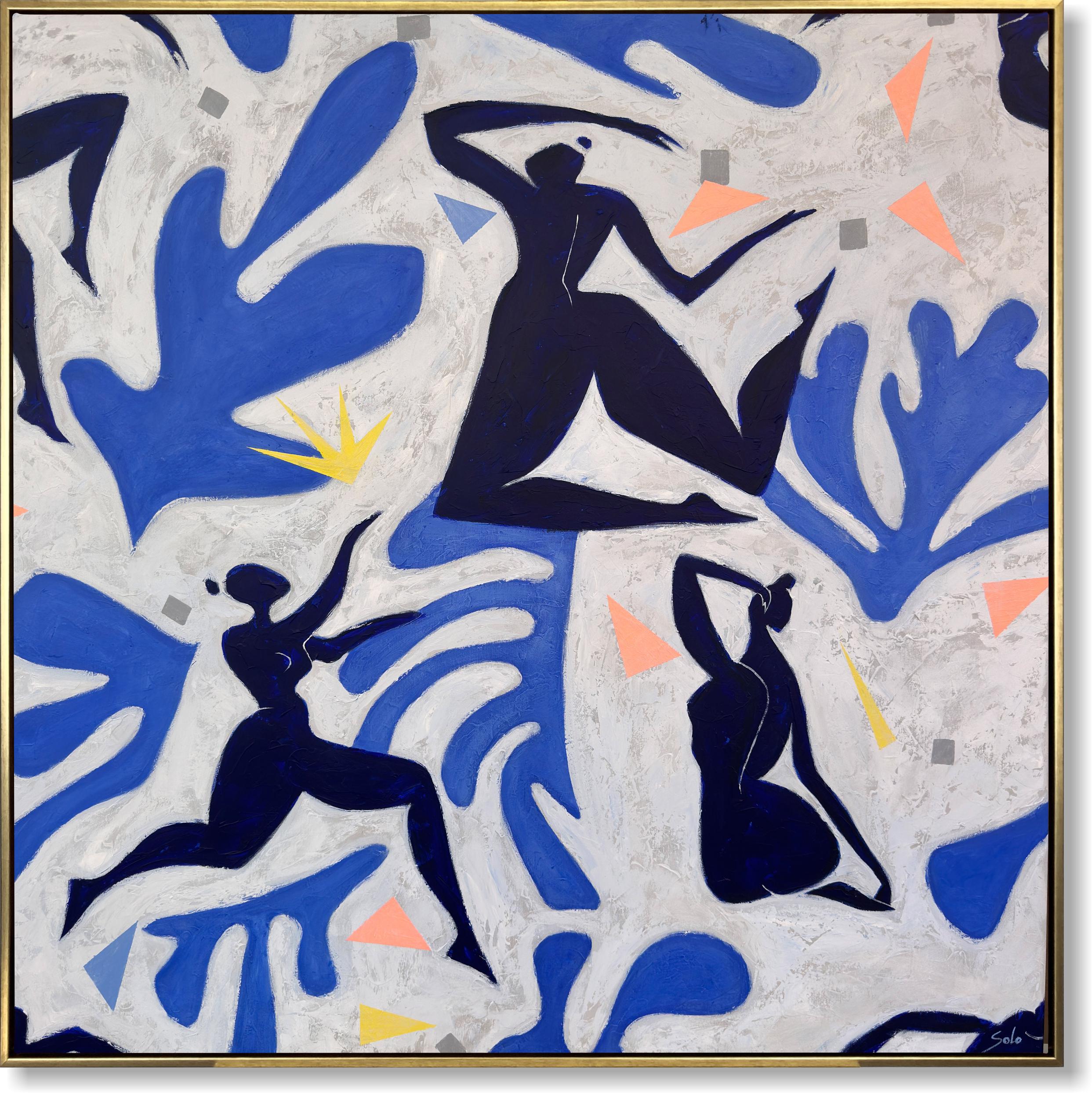 Matisse Inspired Nude Painting – Blue Modern Wall Art