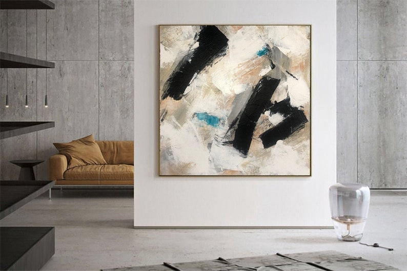 Original Paintings On Canvas Black And White Canvas Art Etsy