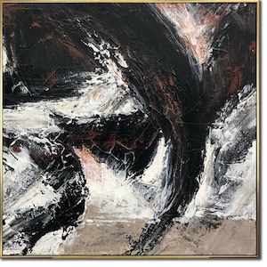 Large Abstract Black and White Painting Textured Canvas Wall Art Modern Monochrome Artwork Minimalist Expressionist Art Original Wall Decor