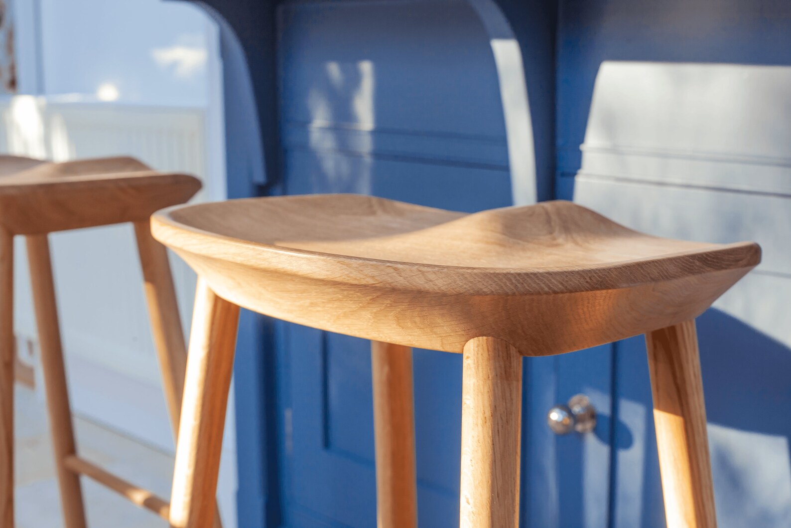 TOWNHOUSE / Solid Oak Kitchen Island Bar Stool / UK Handmade Etsy UK