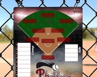9"x12" Metal Custom Dugout Lineup Board