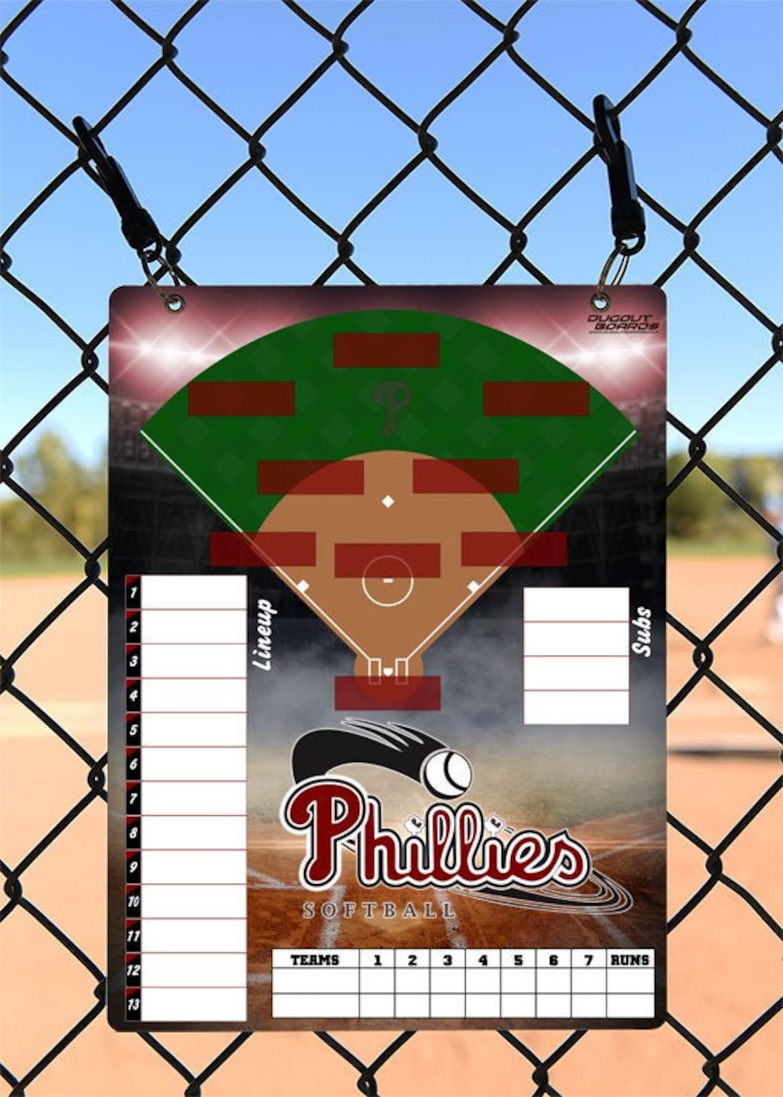 9x12 Metal Custom Dugout Lineup Board Etsy