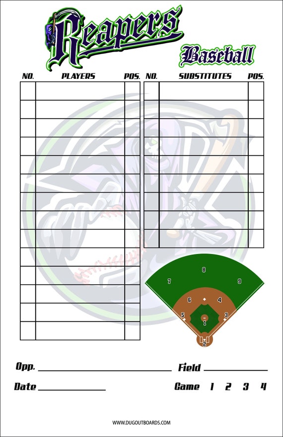 custom-lineup-cards-baseball-or-softball-4-part-carbonless-etsy