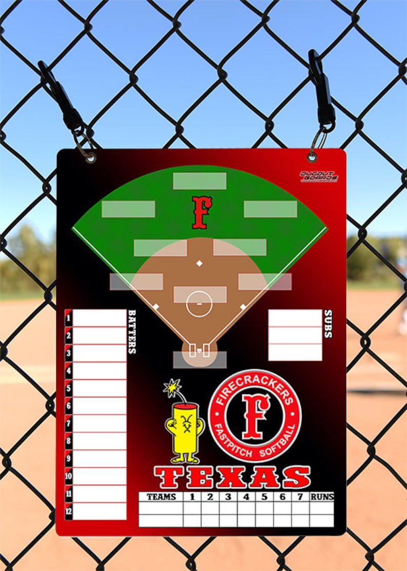 9x12 Metal Custom Dugout Lineup Board Etsy