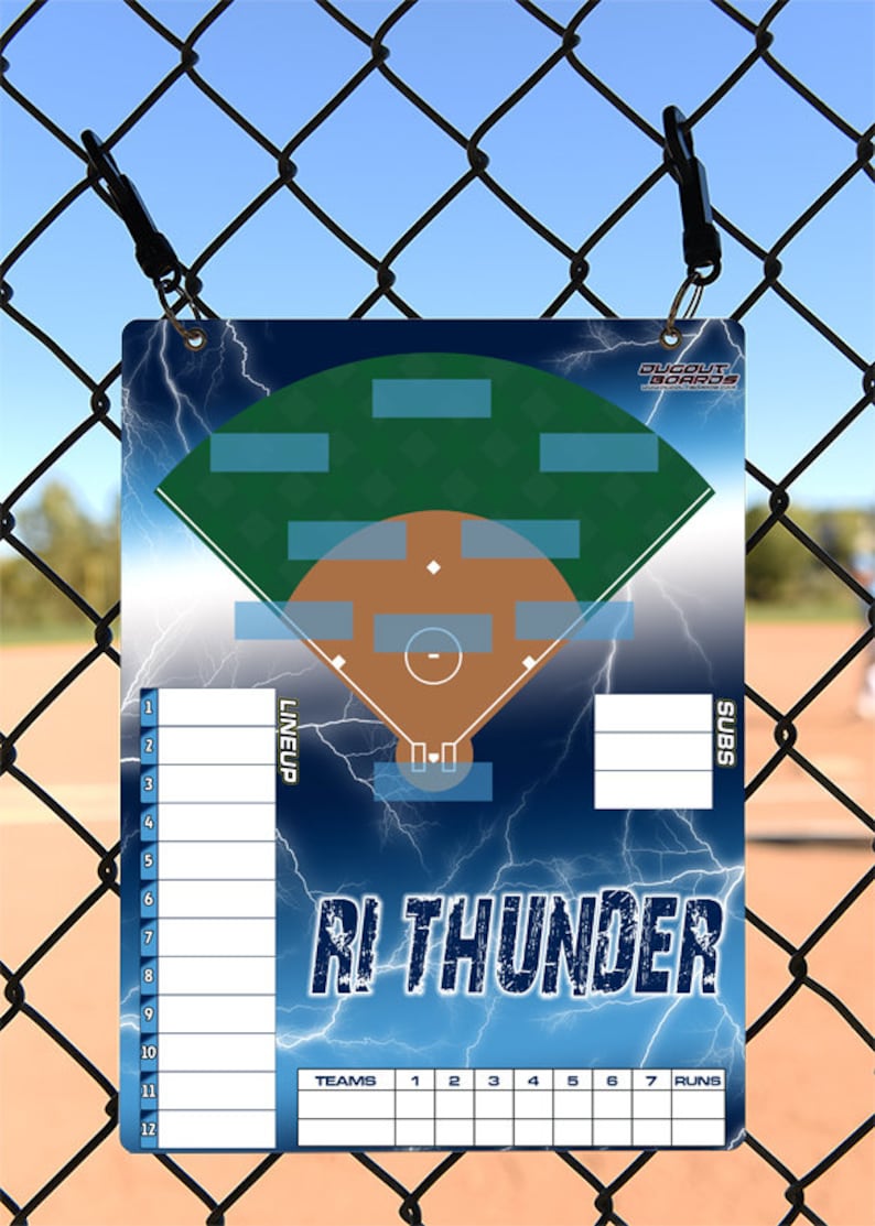 9x12 Metal Custom Dugout Lineup Board Etsy