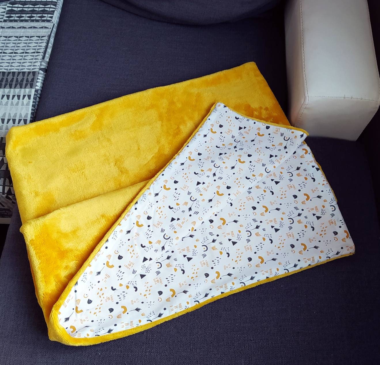 Couverture Bébé/ Plaid Personnalisé/ Couverture Tout Doux et Coton/ Original