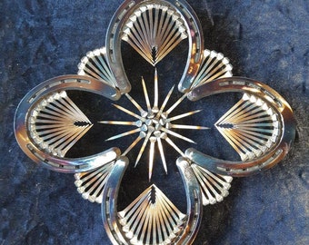 Horseshoe Wall Hanging Decor accented with Horseshoe Nails