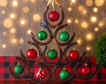 Hufeisen Lucky Christmas / Weihnachtsbaum Baum 4 Reihe