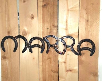 Custom Personalized Horseshoe Names / Words / Letters Wall Hangings