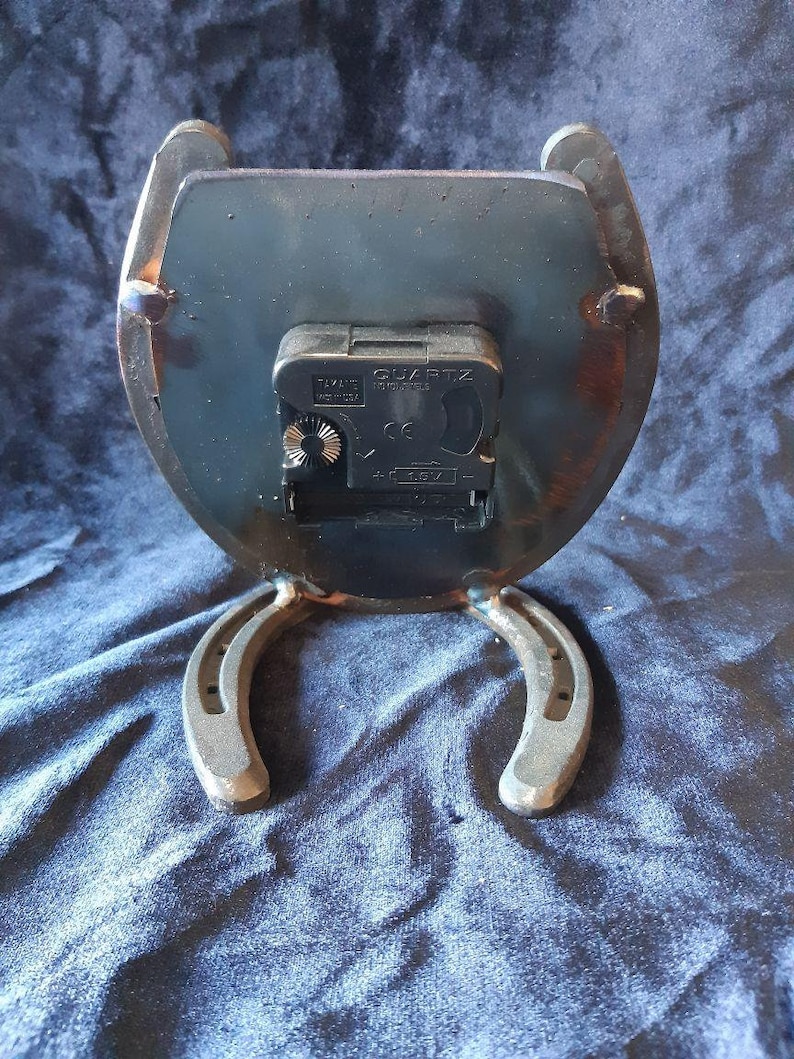 Horseshoe Self Standing Desk Counter Tabletop Clock Etsy