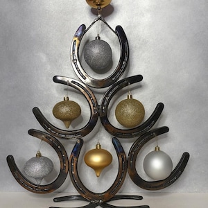 Árbol de Navidad de la suerte en forma de herradura de 3 niveles