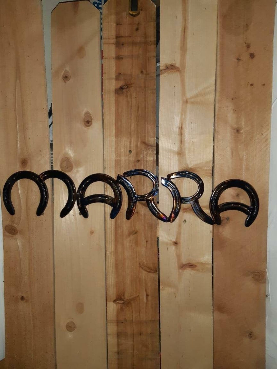 Custom Personalized Horseshoe Names / Words / Letters Wall Hangings or