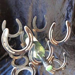 Horseshoe Five Wine Bottle Holder Rack