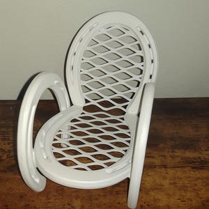 Horseshoe Chair  Plant Stand, Candle & Cell Phone Holder