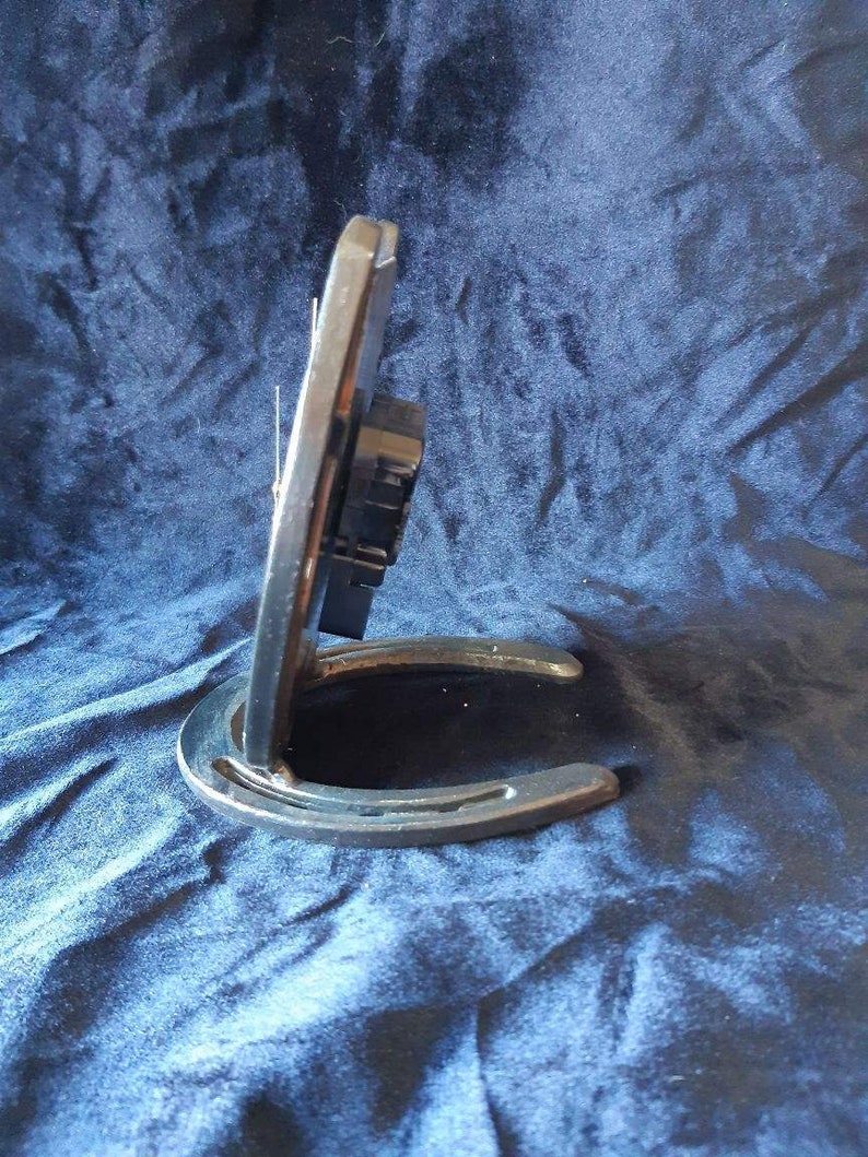 Horseshoe Self Standing Desk Counter Tabletop Clock Etsy