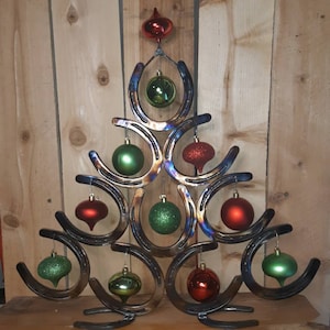 Horseshoe Christmas Tree Made From Authentic Horseshoes Cowboy Christmas  Tree, Western Christmas Decor 