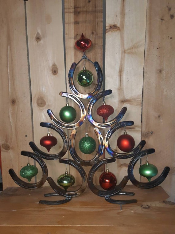 Horseshoe Lucky Christmas Xmas Tree 4 Tier Etsy
