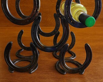 ワインラック、馬蹄型ワインラック、馬蹄アート、馬蹄型装飾、ワイン